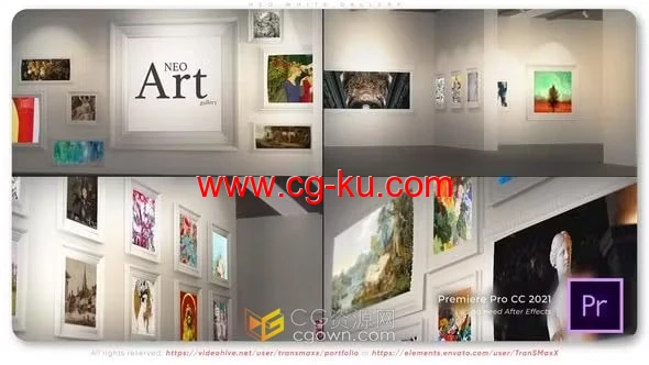 PR模板-现代艺术画廊新风格3d图片展示著名展览视频相册的图片1