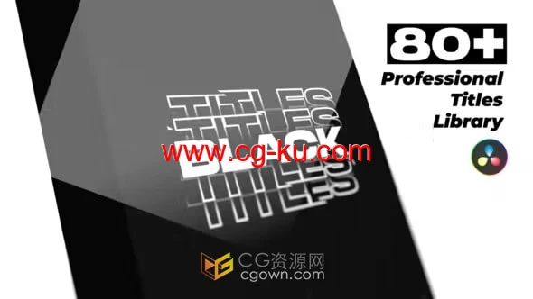 DR达芬奇模板-4K分辨率80多个标题排版场景动画的图片1