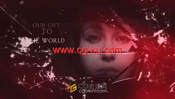 AE模板-碎玻璃元素史诗预告片时间轴展示革命历史幻灯片的图片1