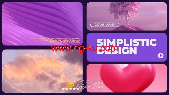 简约创意排版现代文本动画视频开场-PR模板的图片1