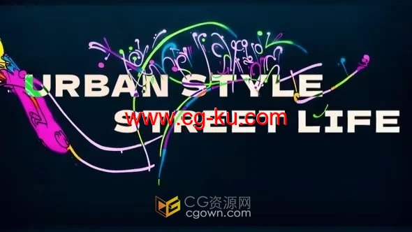 PR模板-多彩抽象艺术涂鸦标志动画Graffiti Logo Reveal的图片1