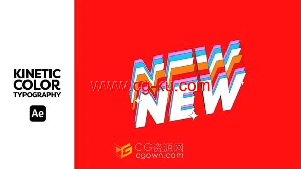 40个动态色彩排版时尚创意标题AE模板下载的图片1