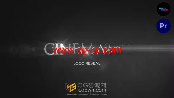 烟雾黑暗背景金属感电影片头标志展示-PR模板的图片1