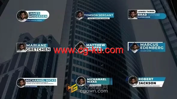 带头像人名介绍字幕条-PR标题模板的图片1