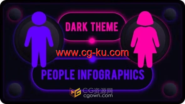 AE模板-人口增长数据分析男女比例出生率统计信息图动画的图片1