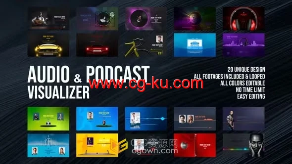 AE模板-20个音频和播客可视化工具Audio and Podcast Visualizer的图片1