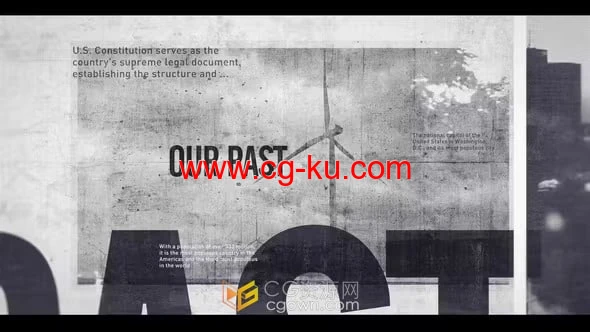 AE模板-标题阵列动画复古历史电影回忆预告片的图片1
