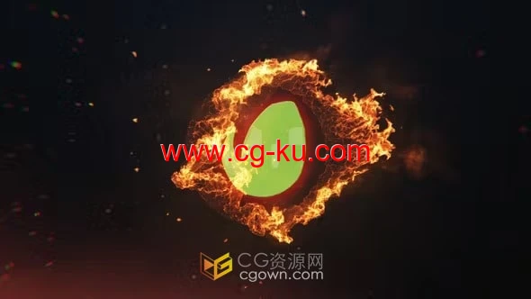 烈火燃烧火花粒子火焰标志动画-AE模板的图片1