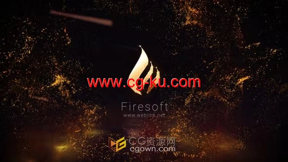 震撼爆炸金色粒子标志动画-AE模板的图片1