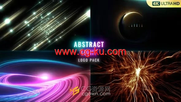 AE模板-抽象光效标志快速品牌LOGO片头的图片1