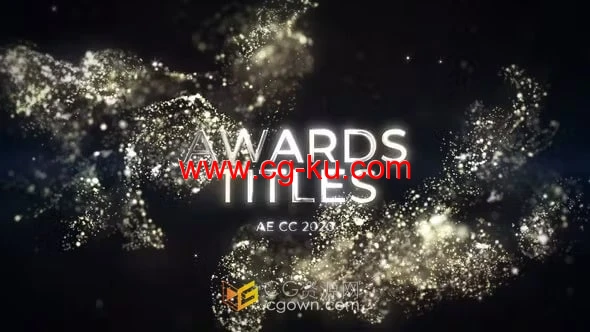 闪光星尘流体粒子背景豪华标题-AE模板的图片1